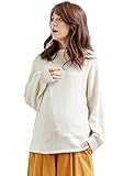 Angeliebe エンジェリーベ 授乳 しやすい やわらか コットン ウール ボトル ネック 2 WAY ニット マタニティー 妊婦服 産前 産後 長袖 フリー オフ