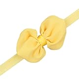 academyusベビーガールズかわいい蝶結びヘアバンドドレスヘアリボンバンドアクセサリー US サイズ: 34cm - 52cm/13.39" - 20.47" カラー: イエロー