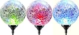 Moonrays 91251 Color Changing Solar Glass Ball Fixture, 3-Pack by Moonrays [並行輸入品]