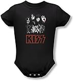 Trevco Kiss-Rock The House Infant Snapsuit, Black - Small 6 months