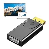 DPからHDアダプター-DPからHDケーブル、4 K60Hz HDからDP、HDからDP、ビデオの場合、ゲームは4 K解像度をサポートします| 60 Hz軽食率、オーディオリターンチャネル