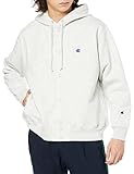 [チャンピオン] パーカー 長袖 裏起毛 サーマル 軽アウター ワンポイントロゴ リラックスフィット オーバーサイズ フーデッドスナップジャケット メンズカジュアル C3-W125 ライトグレー(2022年新モデル) M