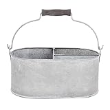 【ノーブランド品】オールドジンク・オーバルストレージバケツ小OZ28[エッシャーデザイン]