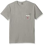 NCAAミシシッピ州ブルドッグ野球フレーム半袖ポケットTシャツ、ミディアム、グレー
