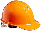 Sellstrom 69520 6 Point Ratchet Suspension Slotted Hard Hat, Orange by Sellstrom