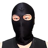[ジーティーライン] 覆面 フェイスマスク フルフェイス 目隠し SM ブラック メンズ レディース 全頭マスク 全タイ コスプレ 口開き フェティッシュ 拘束具 (01, l)