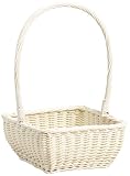 白柳製 角型 手付きアレンジ 寄せ鉢3号用 (23.5×23.5×11×全高39cm) 307-420W