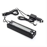 車載デジタル電圧計温度計+時計　2IN1　LCD　滑り止め　TA638　説明書付　ブラック