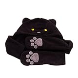Jelinda®　可愛い　保温　暖かい　アニメ　猫　秋用　冬用　 ぬいぐるみ　動物　帽子＆マフラー　ボア　手袋　防寒　ギフト　マフラー　小顔効果