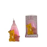 Lunaura Baby Keepsake - Set of 12 "Girl" Teddy Bear with Baby Bottle Candle - Pink by Lunaura [並行輸入品