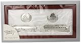 Stephan Baby Satin-Lined Rosewood Keepsake Box with Silver Plated Birth Certificate Holder, First To
