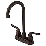 Kingston Brass KB495 Magellan Twin Brass Lever Handles 4" Bar Faucet, 5-1/2", 11" Height [並行輸入品]