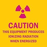Brady 88745 Self Sticking Polyester Radiation & Laser Sign, 2 1/4" X 2 1/4", Legend "Caution This Eq