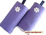 ハンドメイドよだれパット １万人以上のお客様にご愛用いただきました　タオル&ダブルガーゼ　紫花　エルゴ等