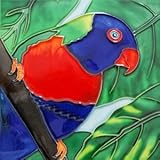 Rainbow Lorikeet装飾セラミック壁アートタイル4 x 4