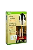 Xodus Innovations fpc1462電池式テーパFlameless Candleキットwith Brassベース、12インチ、アイボリー、2のセット 9 inch FPC1452 1