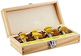 Yonico 15423 4 Bit Tongue and Groove and V-notch Router Bit Set 1/2-Inch Shank by Yonico