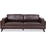 LOWYA （ロウヤ） ソファ ソファー ローソファ 3人掛けソファ フロアソファ レザー 合皮 ブラウン おしゃれ 新生活