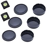 JHMei キヤノンFDマウント用 カメラアクセサリーセット、ボディキャップ3個、リアレンズキャップ3個、水準器付きホットシューカバー2個付き、FDマウントカメラ対応保護キット
