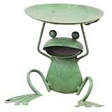 ガーデンオーナメント ブリキ製カエルオーナメント プレート