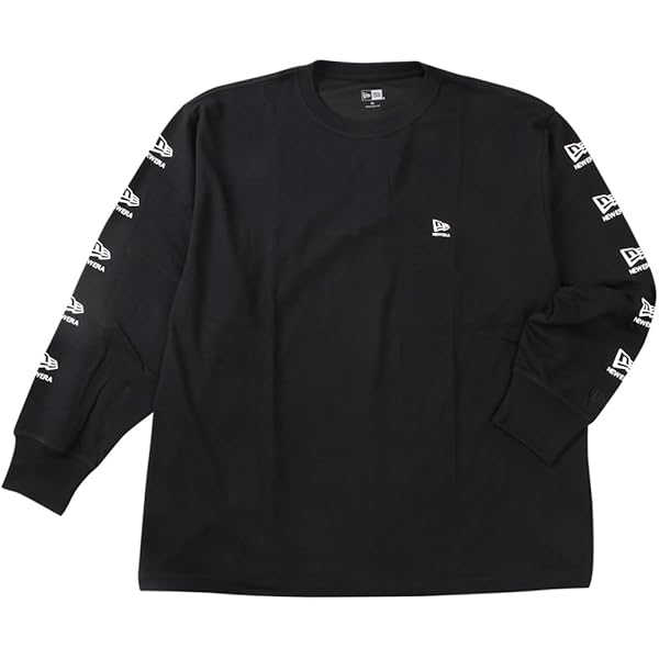 NEW ERA アウトラインズームアップロゴ長袖Tシャツ ホワイト 【NEW ERA(ニューエラ)】アウトラインズームアップロゴ