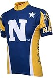 NCAAネイビーMidshipmenサイクリングジャージー、海軍ブルー/イエロー
