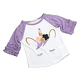 (プタス)Putars ベイビー服 子供服 女の子 Tシャツ 七分袖 フリル袖 party girl 可愛い オシャレ スポーツ 運動会 通園 旅行 記念日 プレゼント 1-5歳