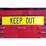 KEEP OUT メッセージ サイン 看板 エンボス プレート 警告