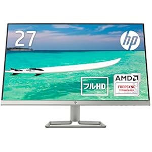 HP モニター 27インチ ディスプレイ フルHD 非光沢IPSパネル 超薄型 省スペース スリムベゼル HP 27f ブラック (型番:2XN62AA#ABJ)