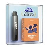 ベイプ 電子タバコ MyMoods VAPE スターターキット 5,000回吸引可能 ニコパフ マイムーズ Type-C充電式 電子シーシャ 禁煙グッズ 爆煙 ニコチン タールなし カートリッジ交換型ベイプ 持ち運びシーシャ フレーバー ニコレス デバイス本体＋POD2個(エナジー)
