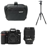 KamKordaカメラバッグ + 三脚 + D7500 デジタル一眼レフカメラ + AF-S 18-105mm VR、20.9MP DXフォーマットCMOSセンサー、EXPEED 5イメージプロセッサ、4K UHDビデオ、3.2インチ傾斜タッチスクリーン液晶 + 2年保証
