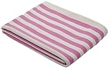 GOBI Mongolian Cashmere Baby Blanket Swaddling 39 x 39 inStriped Pink Milky by Gobi [並行輸入品]