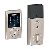 Schlage Connect Century Touchscreen Deadbolt with Built-In Alarm, Satin Nickel, BE469 CEN 619 [並行輸入品