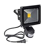 LED 投光器 センサーライト 外灯 フラッドライト 人感センサー 壁掛け 防犯 防災 夜間自動点灯（20W）