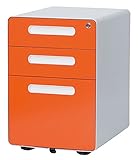 井上金庫 カラー3段ワゴン 【オレンジ/OR】 インワゴン サイドワゴン