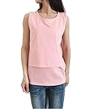 スリーズ (cerise) マタニティ タンクトップ 授乳口 付き インナー 授乳服 産前産後 無地 フリー 綿 グレー 002 (ピンク)