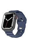 [AriRi] アップルウォッチ バンド シリコン ラバー 38mm 40mm 41mm 42mm 44mm 45mm 49mm アップルウォッチ se ultra 8 7 6 5 4 3 (38mm/40mm/41mm, ネイビー)