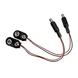 2個入り 電池コネクタ　2.1mm DCオス　プラグ　9V電池　 バックル　クリップ　ホルダー　ケーブル　コネクタ