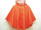 オレンジボンボン(ORANGE BONBON) レインポンチョ ドット アカ M