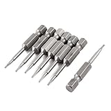 7ミリメートルシャンク径の1.2ミリメートルポイントT8金属トルクスドライバービット7PCS