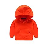ALLAIBB ベビー服 パーカー 無地 カラフル ポケット付き 春 秋 おしゃれ カジュアル お祝い ギフト size 110 (赤)