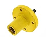 Leviton 17R22-Y 17 Series Taper Nose, Female, Panel Receptacle, 90-Degree, Industrial Grade, Cam-Typ