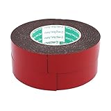 uxcell　スポンジテープ　粘着テープ　スポンジフォームテープ　片面　レッド　30x1mm　10M　２個入り