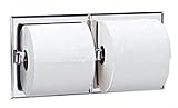 Bobrick 6977 Stainless Steel Recessed Dual Roll Toilet Tissue Dispenser, Satin Finish, 12-5/16 Width