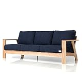 LOWYA （ロウヤ） ソファ ハリスツイード生地 3人掛け ソファー 国産 ウォルナット材 開梱設置 洗えるカバー フレームナチュラル