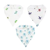 Summer Sale Baby Bandana Bib, Reversible, Personalized Baby Bibs. Cute Baby Bibs For Boys. Muslin Co