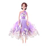 Jesseレースドレス人形おもちゃ、5.91インチ/ 15 CM、エレガントなダンス女の子人形ベビーHand Toyギフトfor Kids Toddlers Girls、パープル