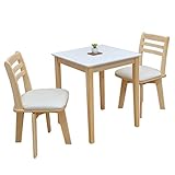 ダイニングテーブルセット 2人掛け 3点セット 回転椅子 チェア イス いす クッション 北欧 kurosu60-3-hop371 360 kent ダイニングセット テーブル クリアホワイト色 白 クリア塗装 木製 食卓 スクエア リビン