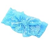 Happy Cherry 1 pcベビーガールズヘッドバンドビッグレース蝶結びheadwear-7 color-1 – 7年 One Size ブルー 4328137625