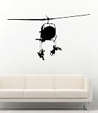 Military Helicopter壁デカール用子供の部屋ホーム装飾ビニールステッカーmk1881